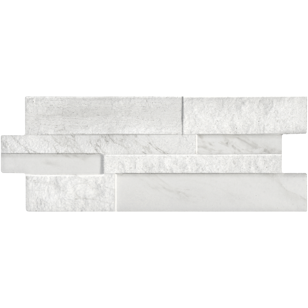 Marmi Marble White Textured Tile