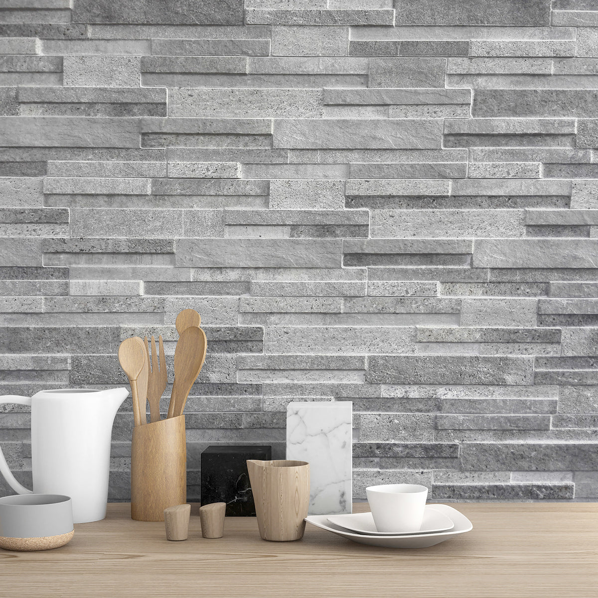 Grey Textured Tile - lifestyle view