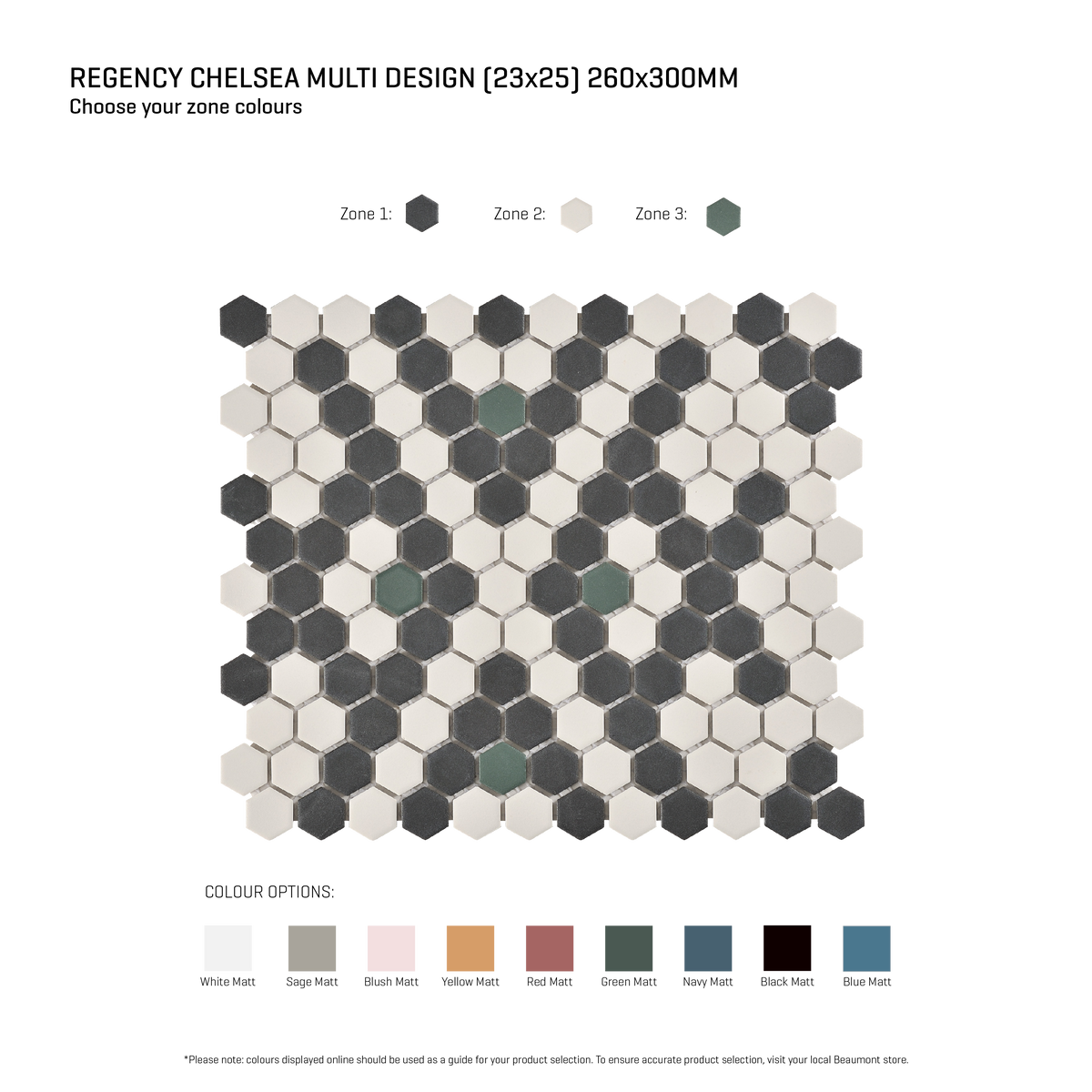 Regency-Chelsea Chelsea Multicolour Textured Mosaic