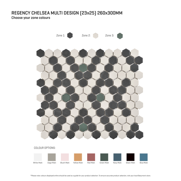 Regency-Chelsea Chelsea Multicolour Textured Mosaic