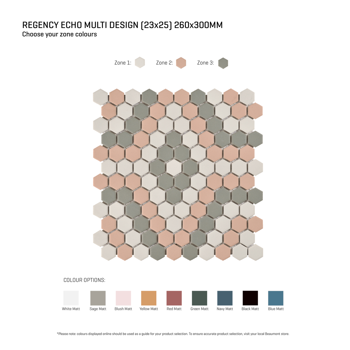 Regency-Echo Echo Multicolour Textured Mosaic
