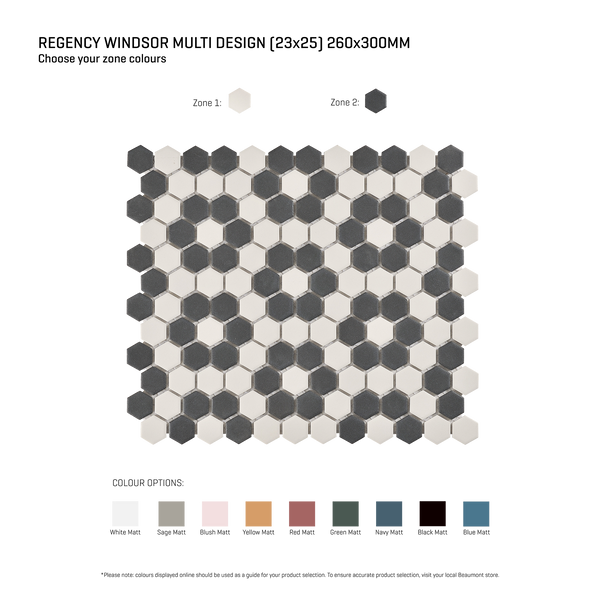 Regency-Windsor Windsor Multicolour Textured Mosaic