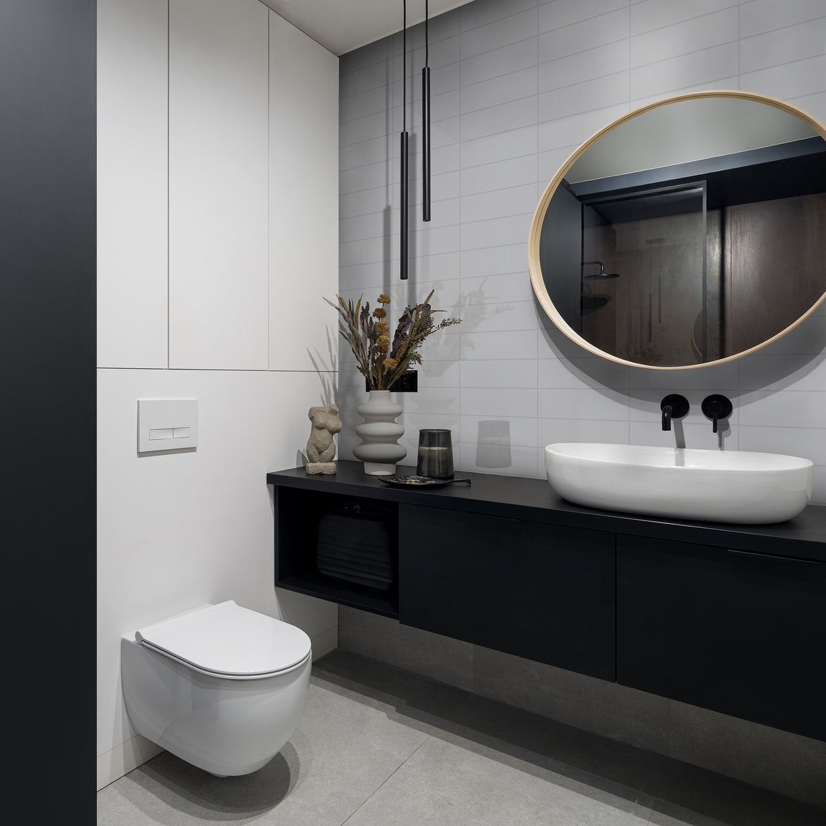 Ice Grey Gloss Tile - lifestyle view
