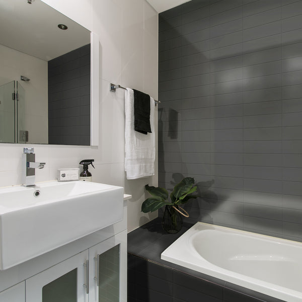 Dark Grey Gloss Tile - lifestyle view