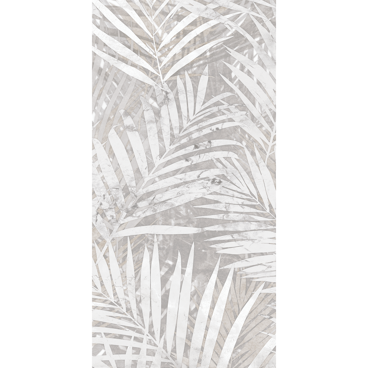 Nature Felci Grey Matt Tile (Pack of 2)