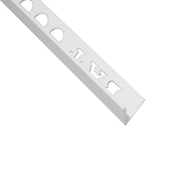Aluminium L Matt White 8 x 3000mm