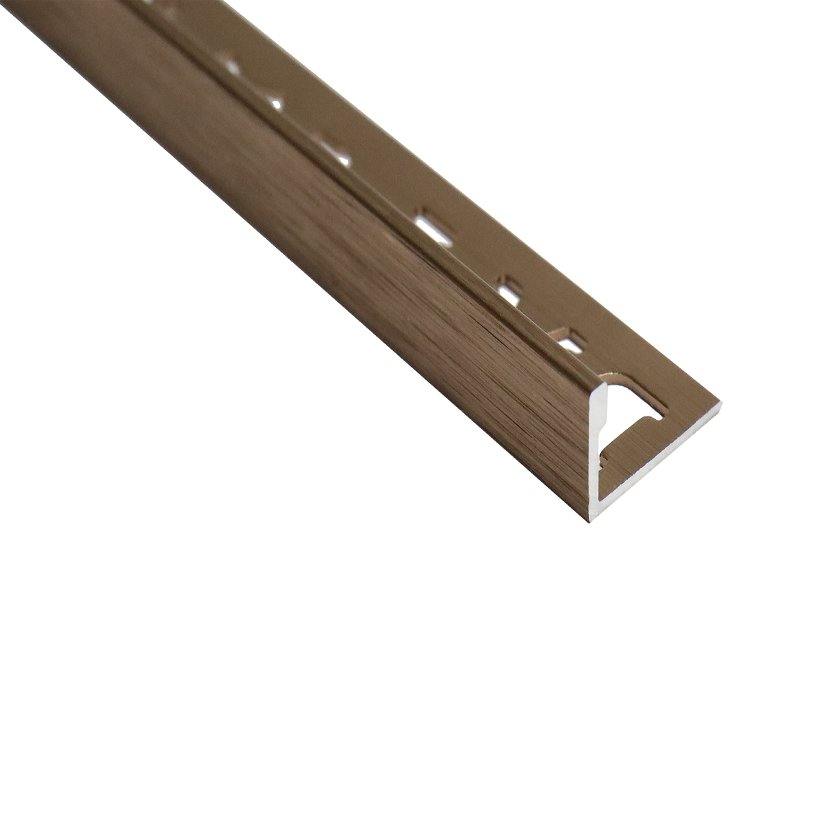 Aluminium L Linished Copper Plated 12.5 x 3000mm