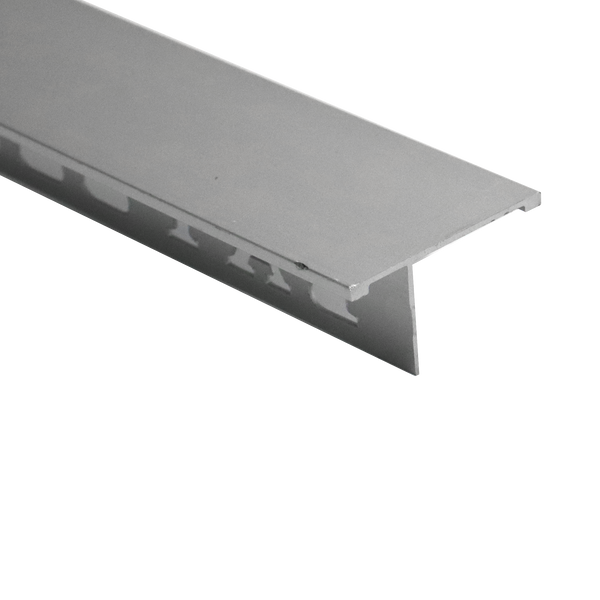 Double Sided Aluminium T Angle Matt Silver 10 x 30 x 3000mm