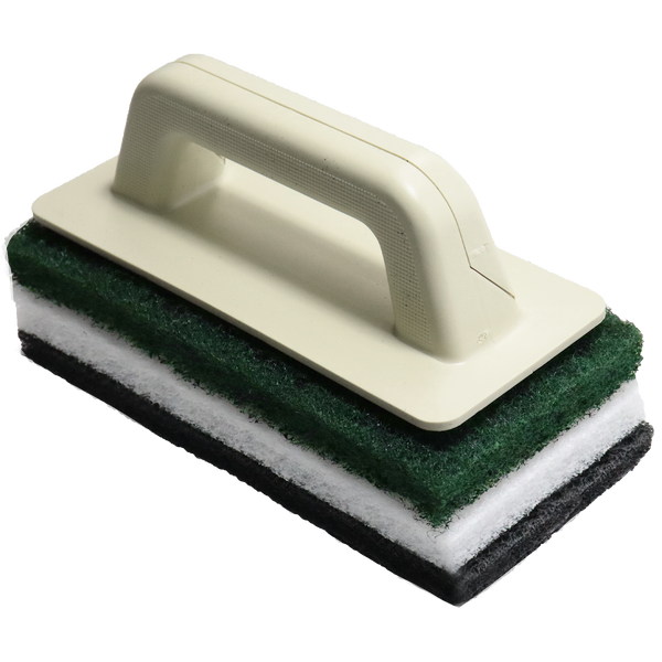 Scouring Pad Set 3 pce Inc Handle