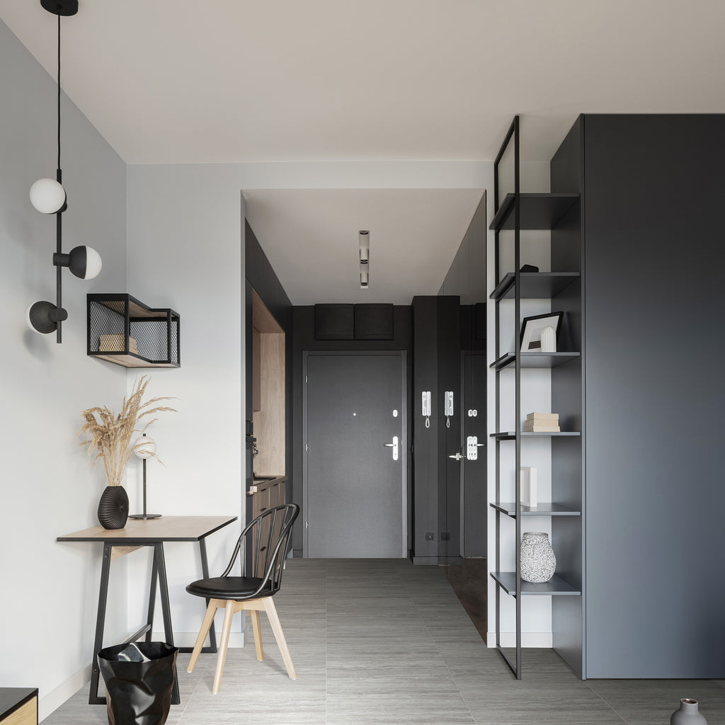 Travertine Silver Matt Tile - lifestyle view