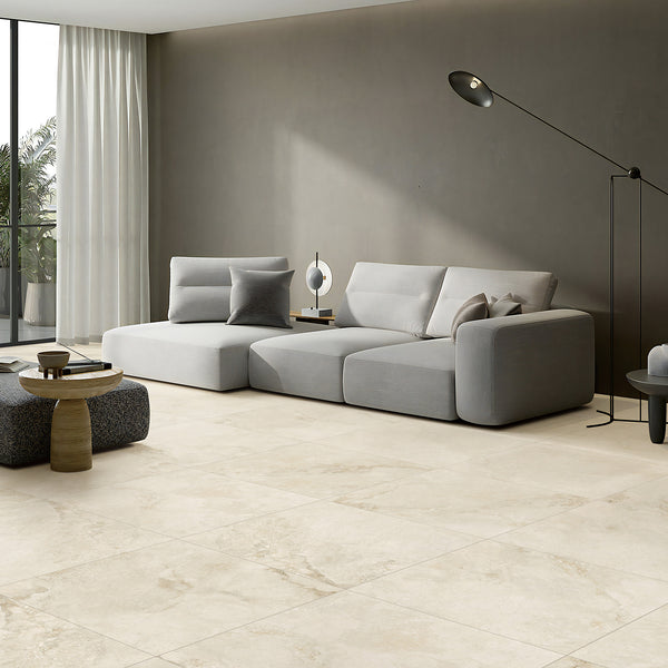 Travertine Beige Silk Tile - lifestyle view