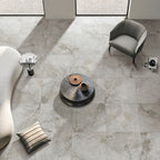 Travertine Greige Silk Tile - lifestyle view