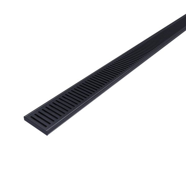 Aluminum Grate Brushed Black 3000 x 100 x 14mm