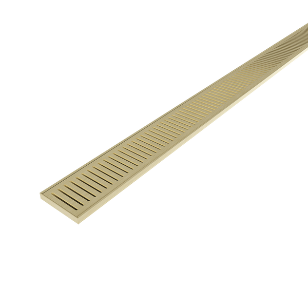 Aluminum Grate Brushed Gold 3000 x 100 x 14mm