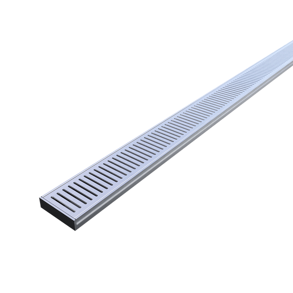 Aluminum Grate Brushed Silver 3000 x 100 x 26mm