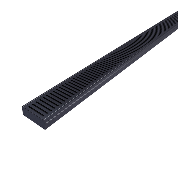 Aluminum Grate Brushed Black 3000 x 100 x 35mm