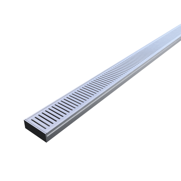 Aluminum Grate Brushed Silver 3000 x 100 x 35mm