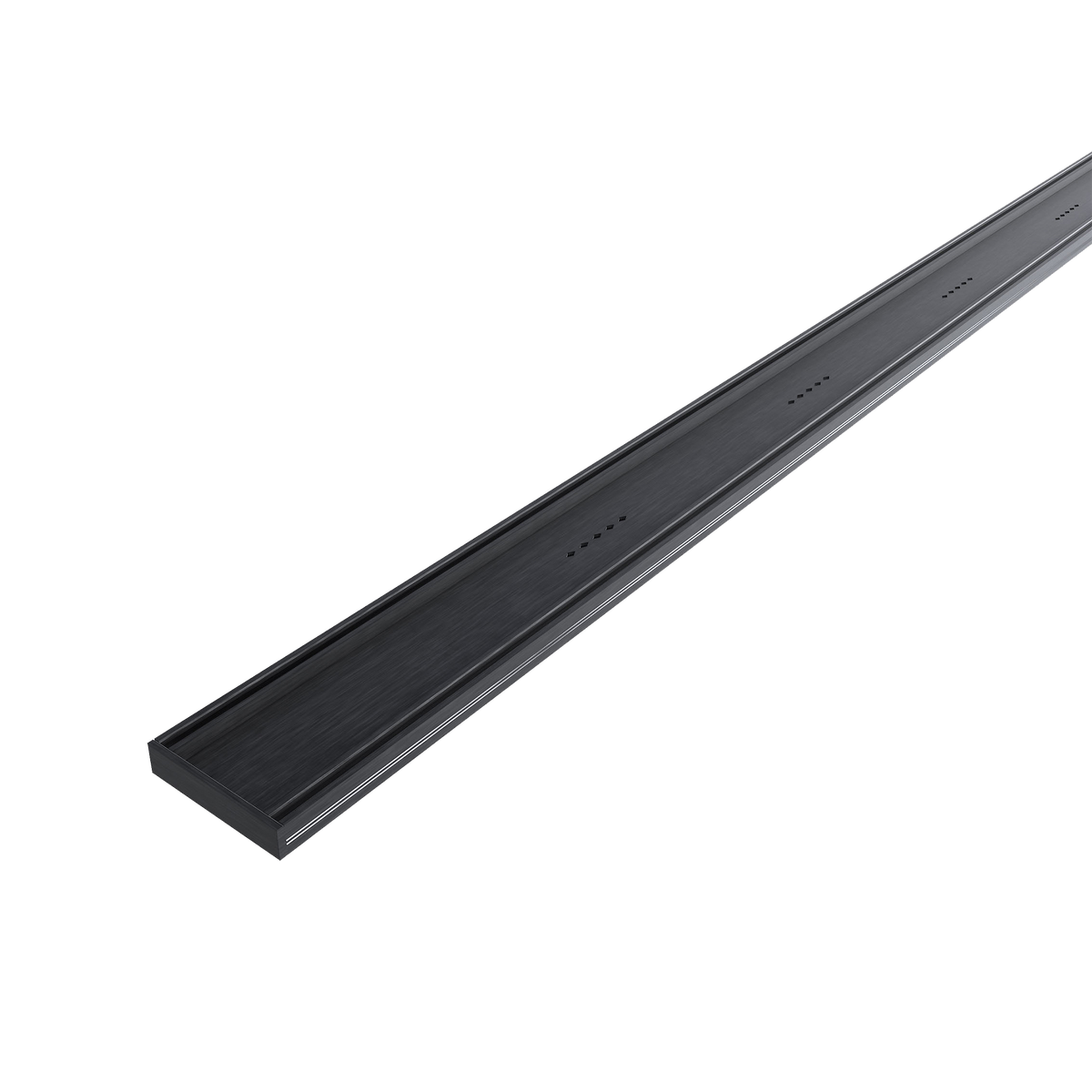 Aluminum Tile Insert Brushed Black 3000 x 100 x 21mm