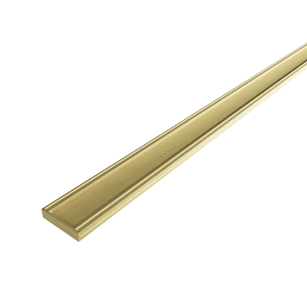 Aluminum Tile Insert Brushed Gold 3000 x 100 x 21mm