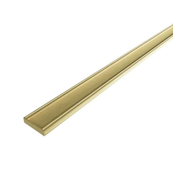 Aluminum Tile Insert Brushed Gold 3000 x 100 x 21mm
