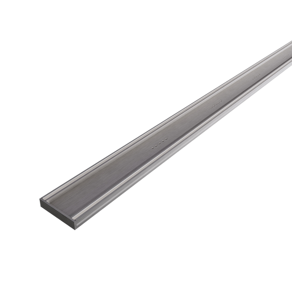 Aluminum Tile Insert Brushed Nickel 3000 x 100 x 21mm