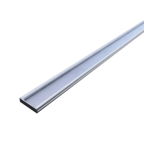 Aluminum Tile Insert Brushed Silver 3000 x 100 x 21mm