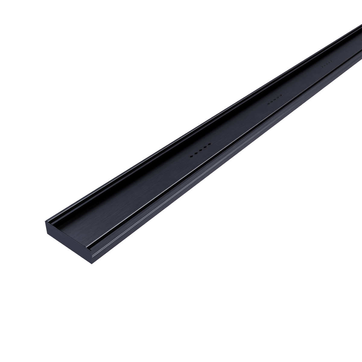 Aluminum Tile Insert Brushed Black 3000 x 100 x 26mm