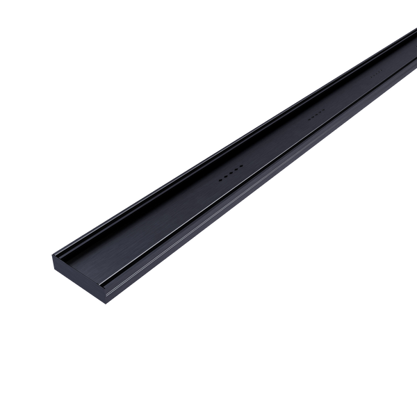 Aluminum Tile Insert Brushed Black 3000 x 100 x 26mm