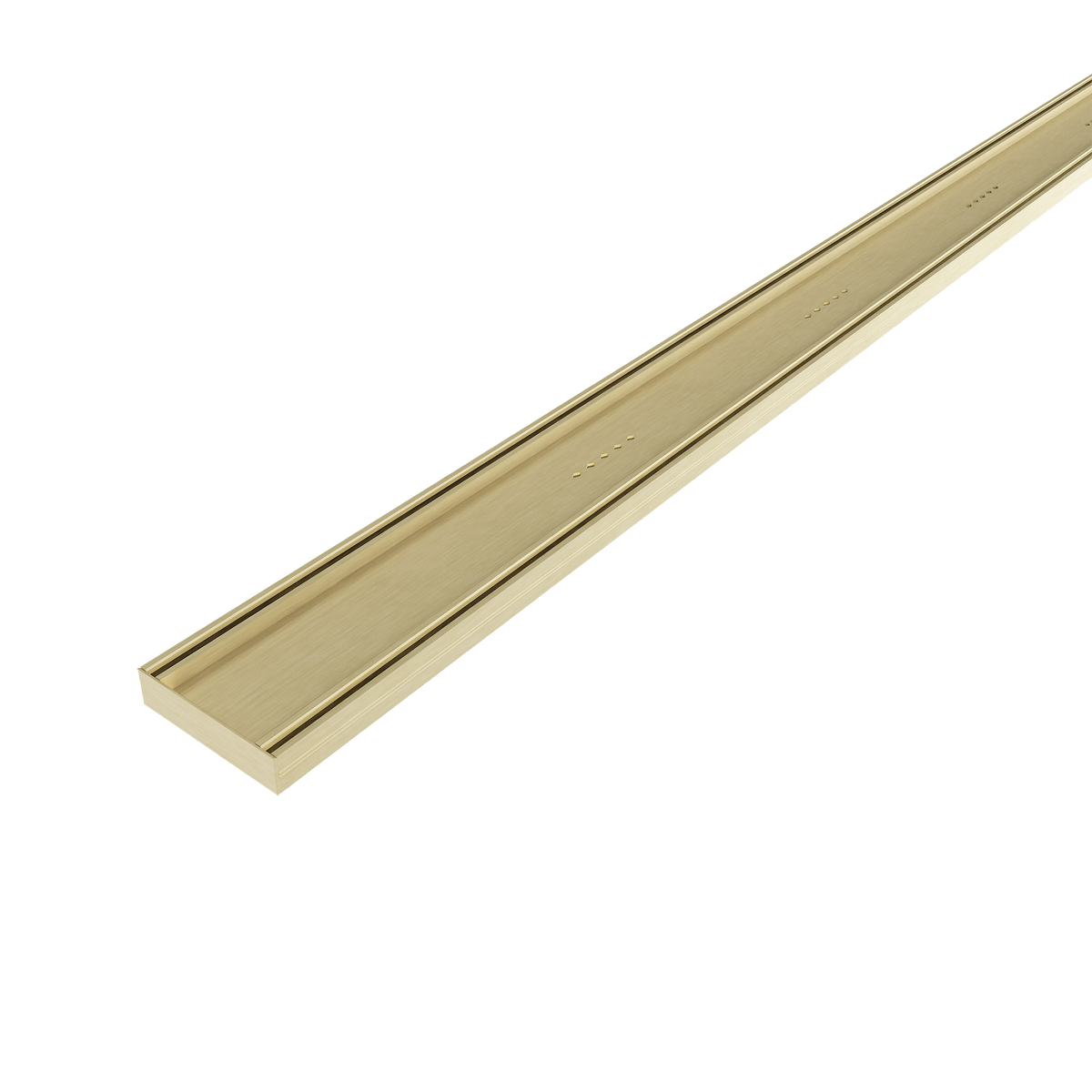 Aluminum Tile Insert Brushed Gold 3000 x 100 x 26mm