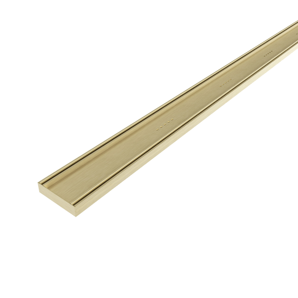 Aluminum Tile Insert Brushed Gold 3000 x 100 x 26mm