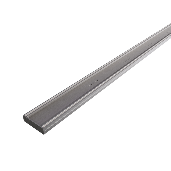 Aluminum Tile Insert Brushed Nickel 3000 x 100 x 26mm
