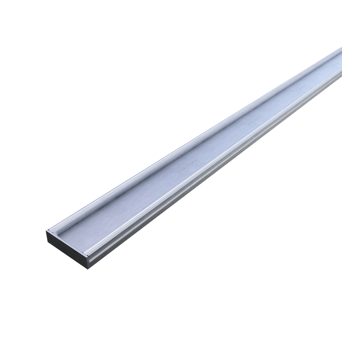 Aluminum Tile Insert Brushed Silver 3000 x 100 x 26mm