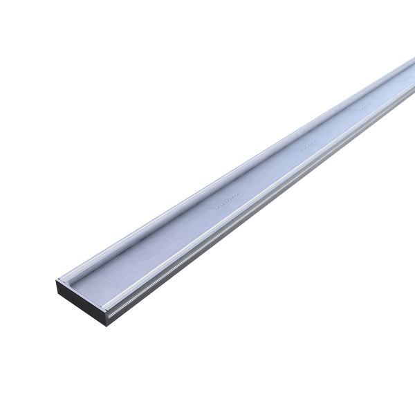 Aluminum Tile Insert Brushed Silver 3000 x 100 x 26mm