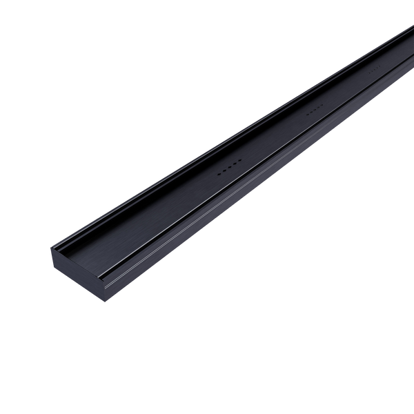 Aluminum Tile Insert Brushed Black 3000 x 100 x 35mm
