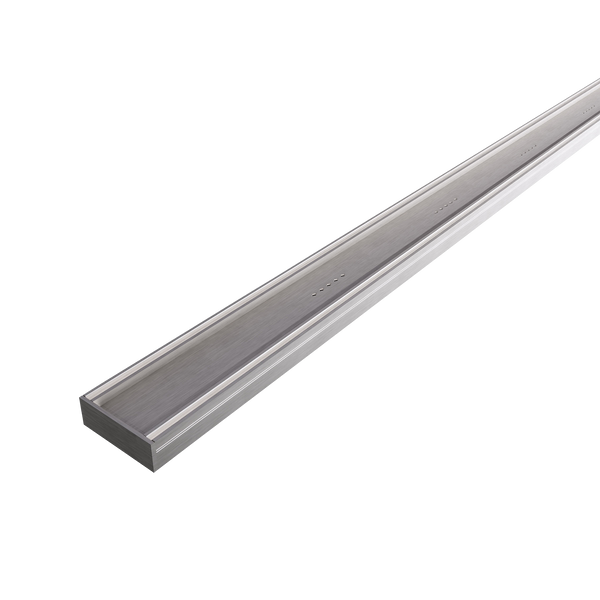Aluminum Tile Insert Brushed Nickel 3000 x 100 x 35mm