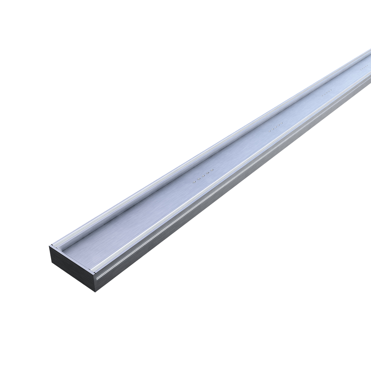 Aluminum Tile Insert Brushed Silver 3000 x 100 x 35mm