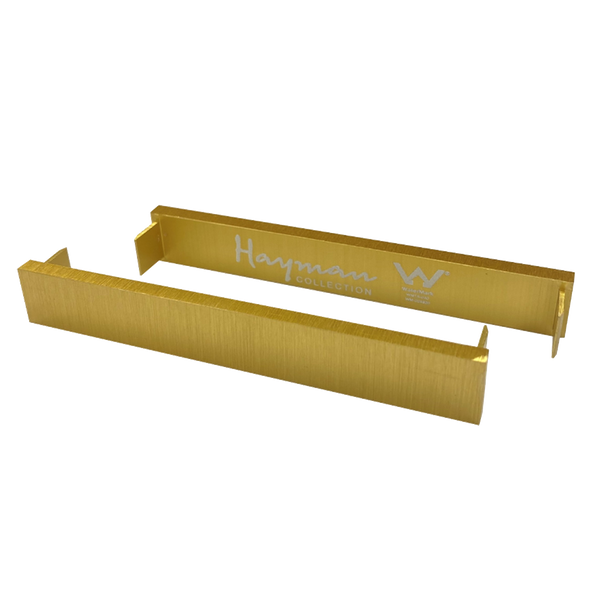 Aluminum End Caps Brushed Gold 14mm 2 Pack