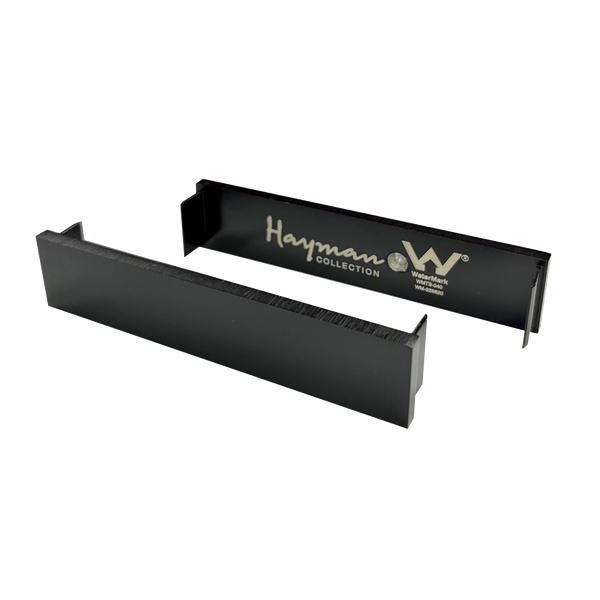 Aluminum End Caps Brushed Black 21mm 2 Pack