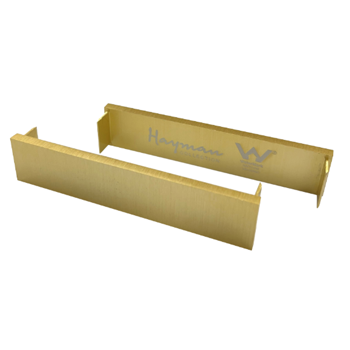 Aluminum End Caps Brushed Gold 21mm 2 Pack