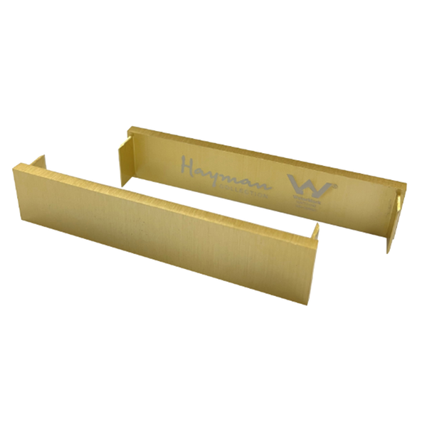 Aluminum End Caps Brushed Gold 21mm 2 Pack