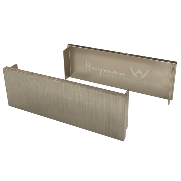 Aluminum End Caps Brushed Nickel 35mm 2 Pack