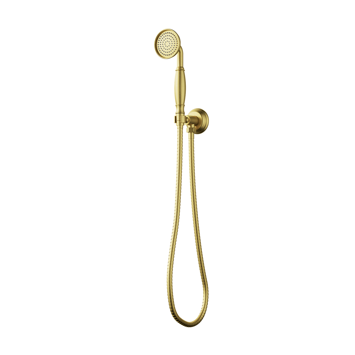 Handshower On Elbow Brushed Gold