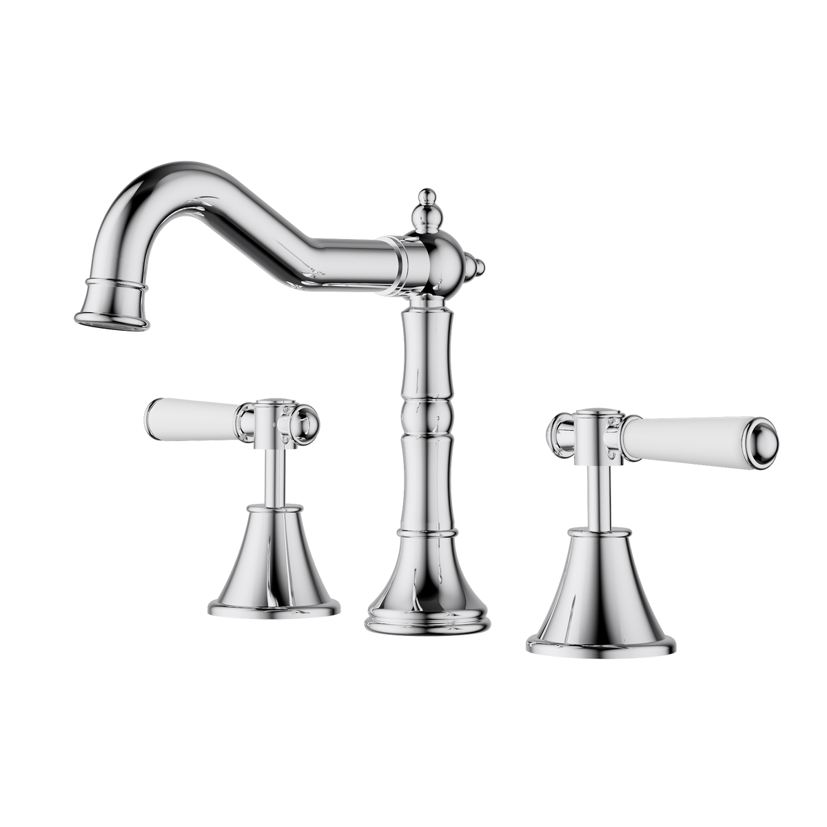 Basin Set Ceramic Handle Chrome