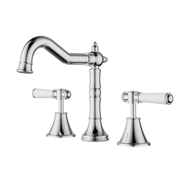 Basin Set Ceramic Handle Chrome