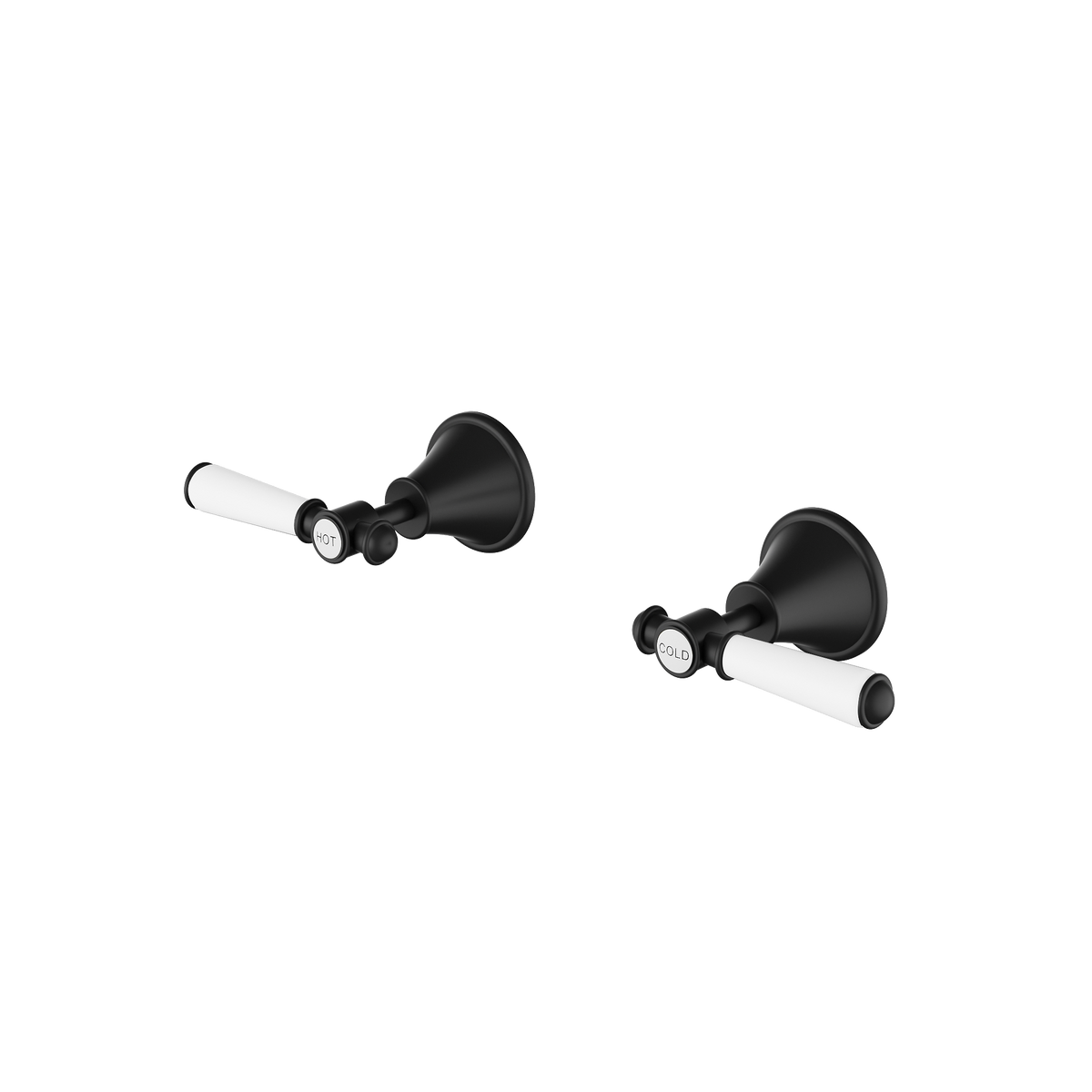 Wall Top Assemblies Ceramic Handle Matt Black