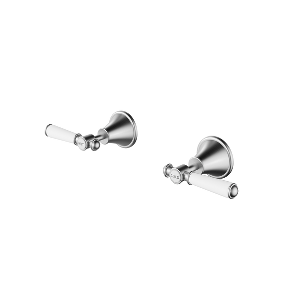 Wall Top Assemblies Ceramic Handle Brushed Nickel