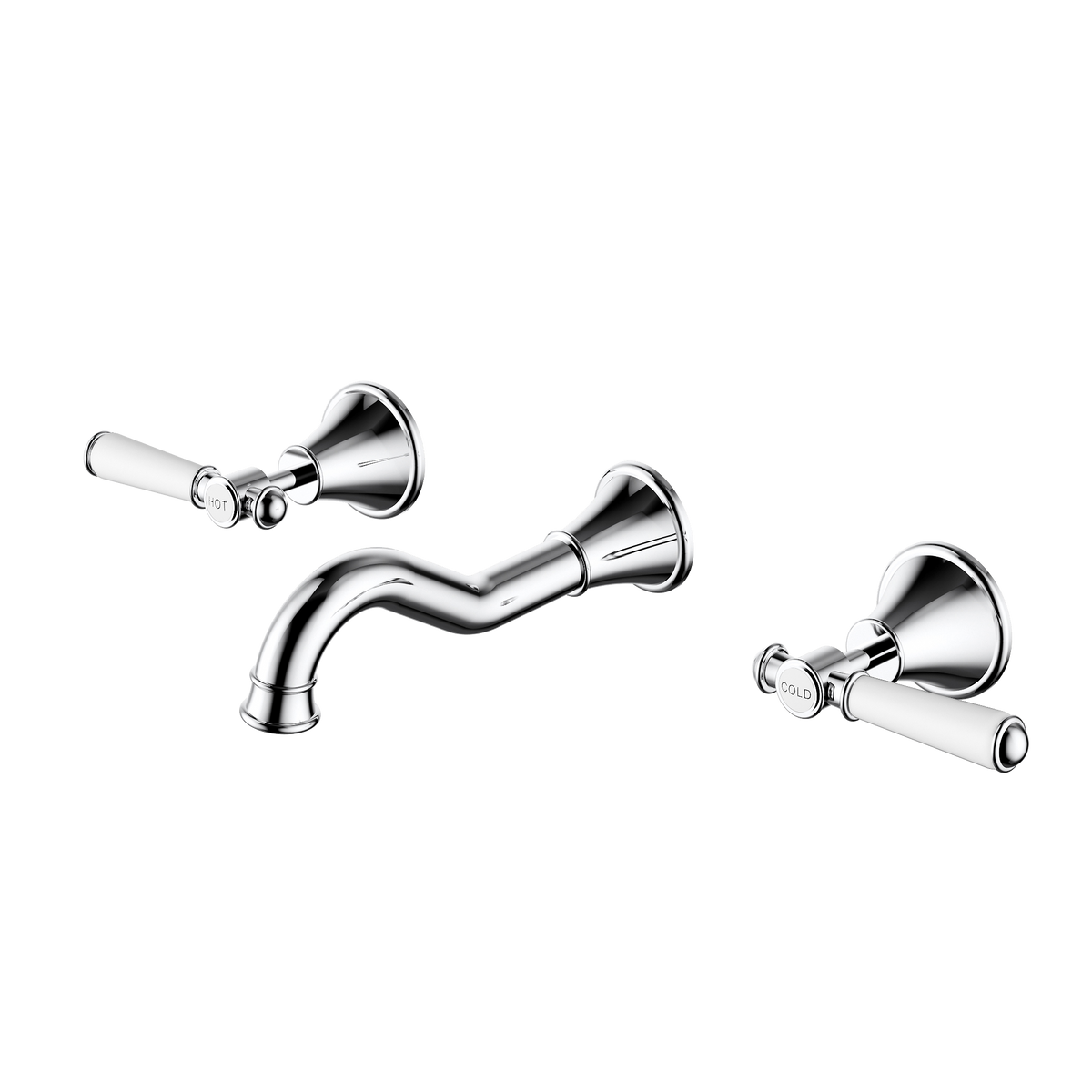 Bath Set Ceramic Handle Chrome
