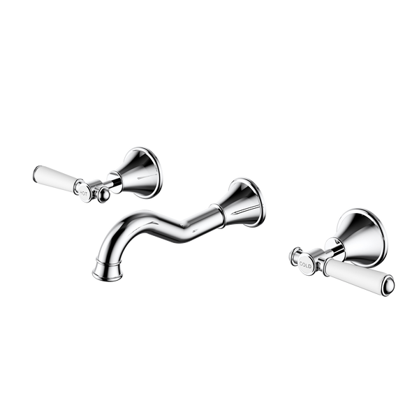 Bath Set Ceramic Handle Chrome
