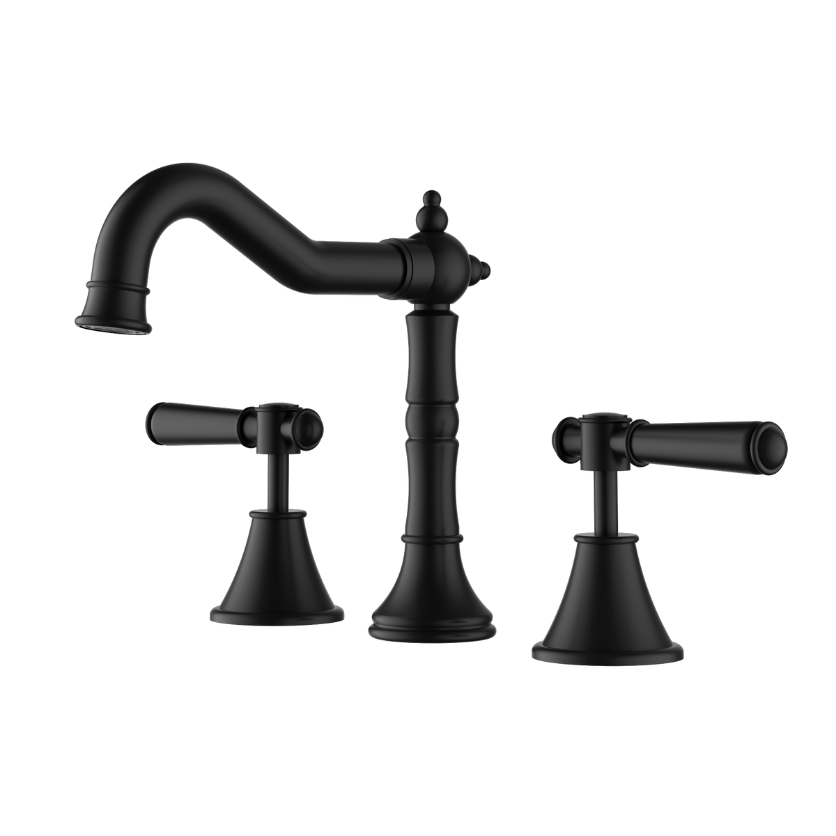 3 Piece Basin Set Matt Black