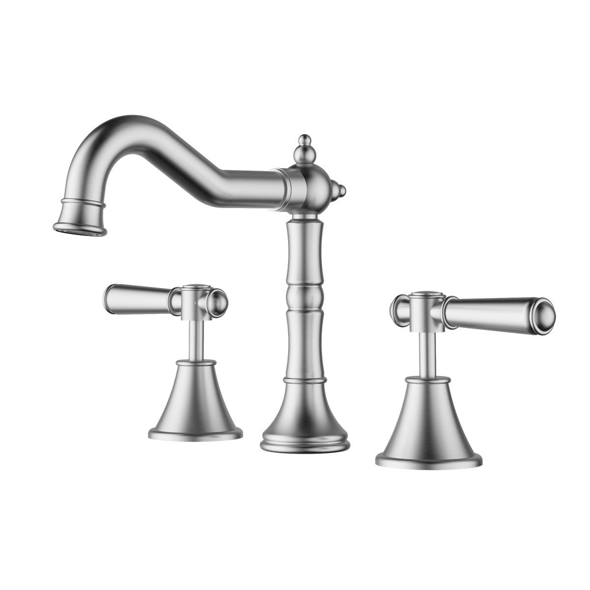 Ikon Clasico 3 Piece Basin Set Brushed Nickel – Beaumont Tiles